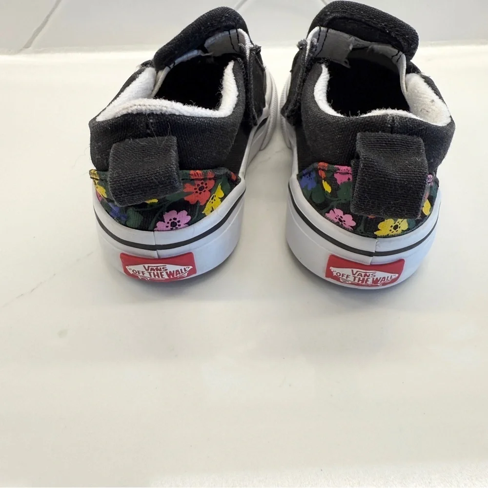 Vans Kids Girls Floral Slip-On Shoes Multicolor Size 5 Casual Canvas Toddler